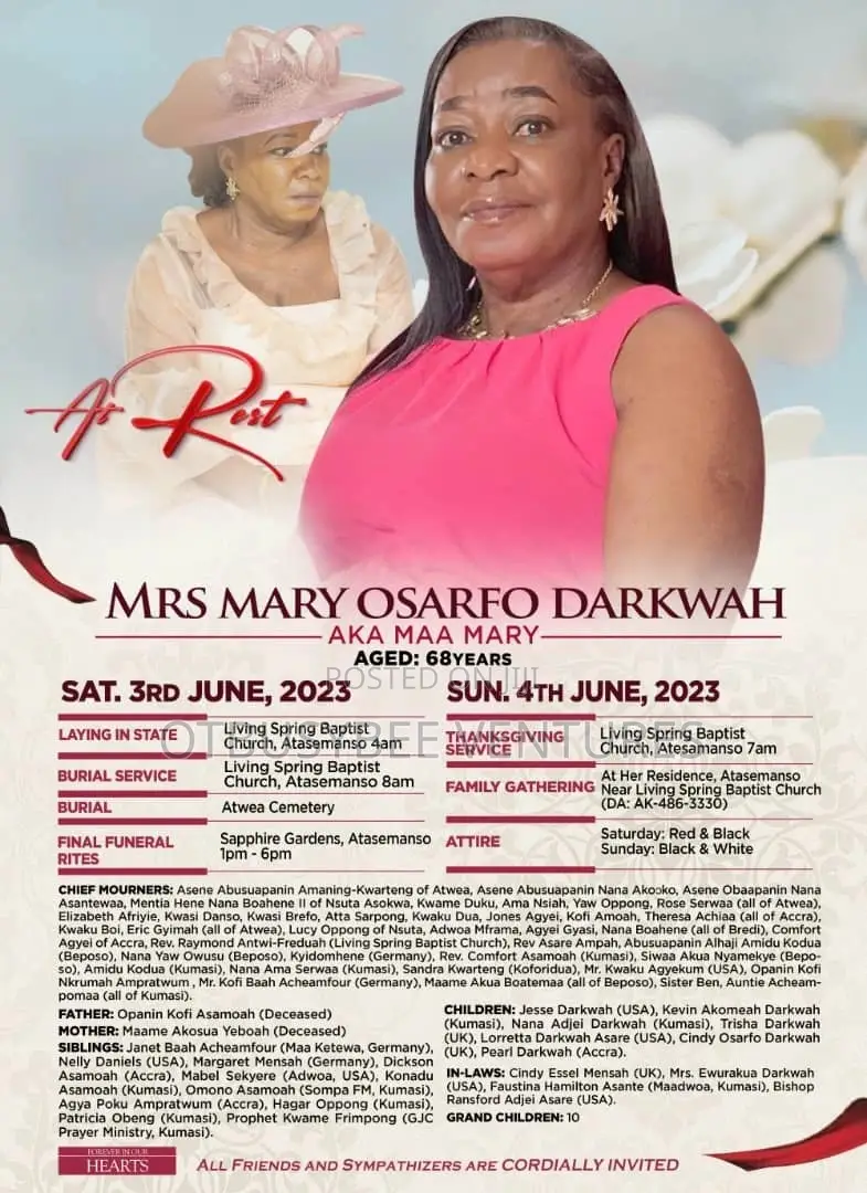 Special Funeral Poster Designs