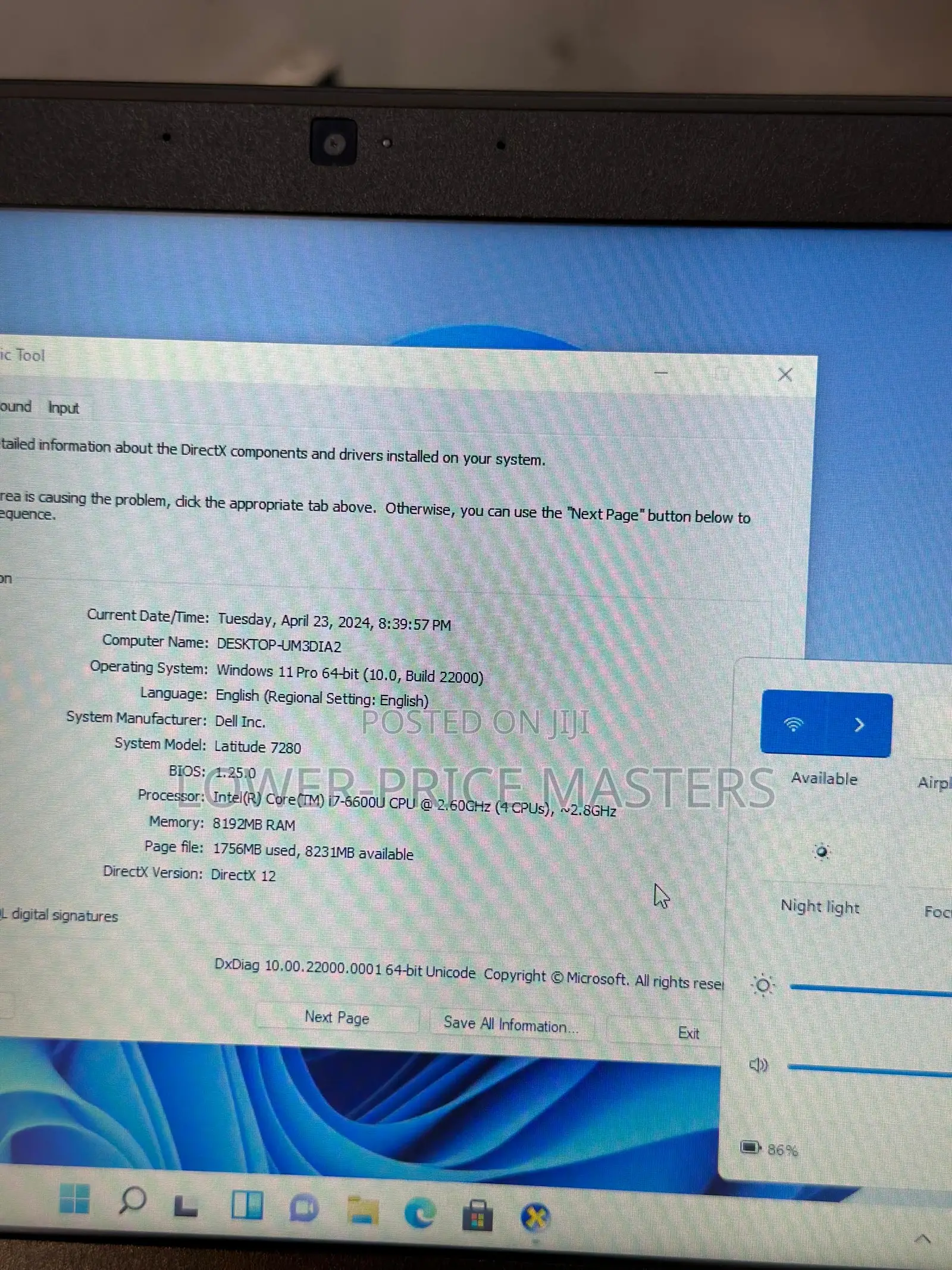 New Laptop Dell Latitude 7280 8GB Intel Core I7 SSD 256GB