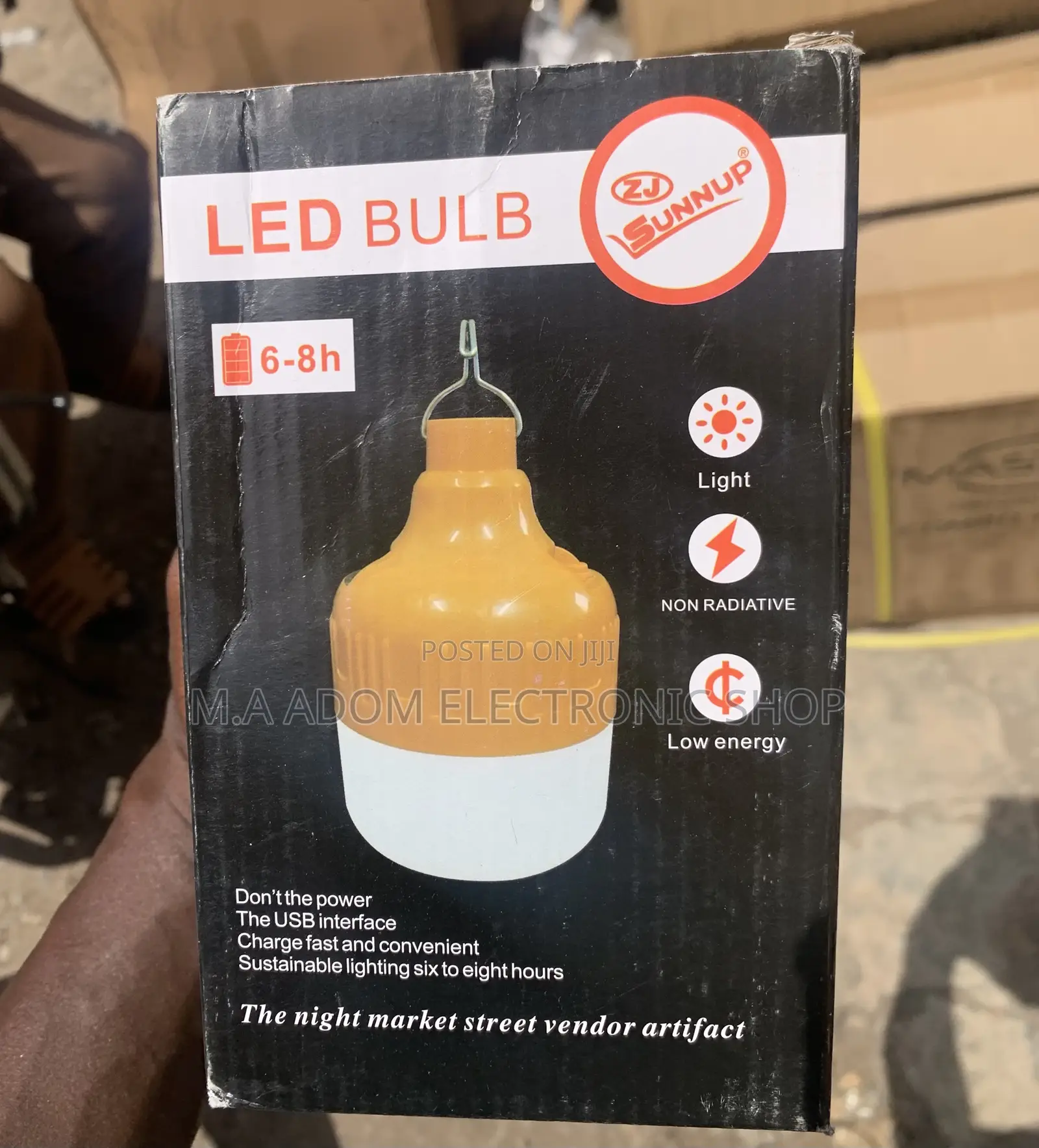 Durable and Affordable Zj Sunnup Rechargeable Led Bulb(6-8h)