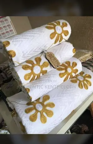Latex Kente Designs Made of Gye-Nyame Adinkra Symbols