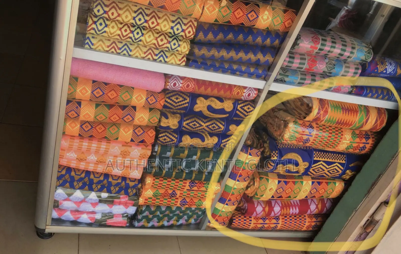 Latex Kente Designs Made of Gye-Nyame Adinkra Symbols