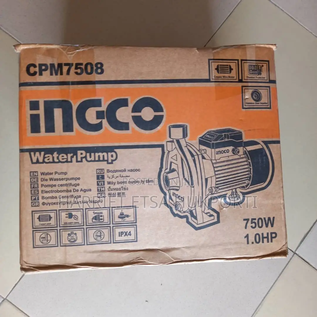 750w 1.0hp Ingco Centrifugal Water Pump (Brand New)