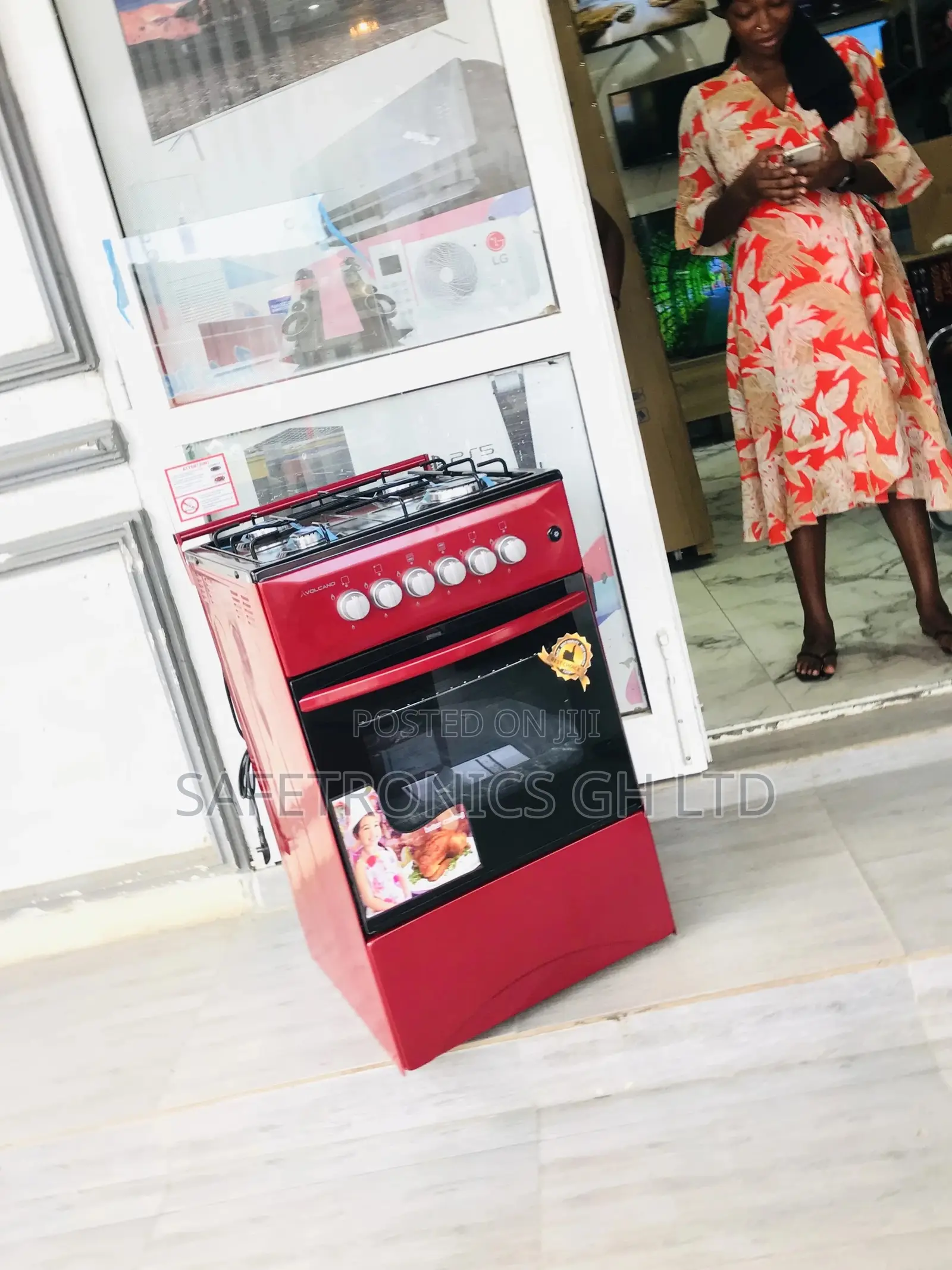 Lastest Volcano 4 Gas Cooker Oven With Grill 50x50 Glass Lid