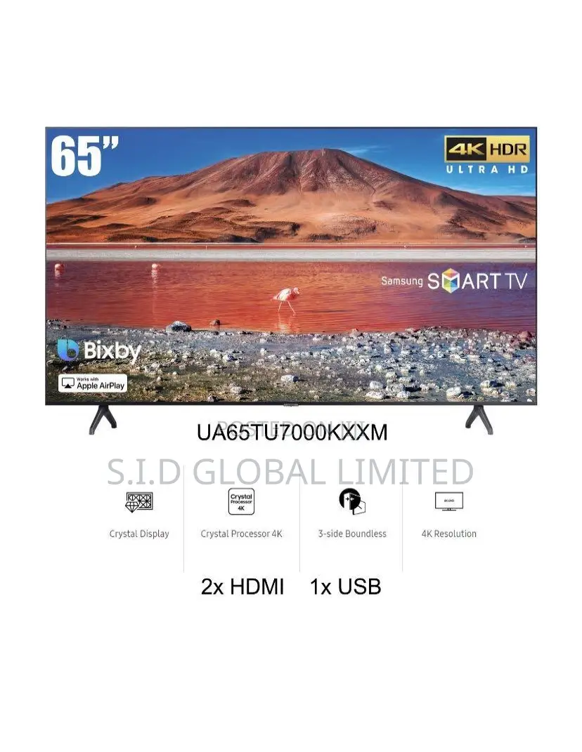 Samsung 65 Inch TU7000 Crystal UHD Smart TV |