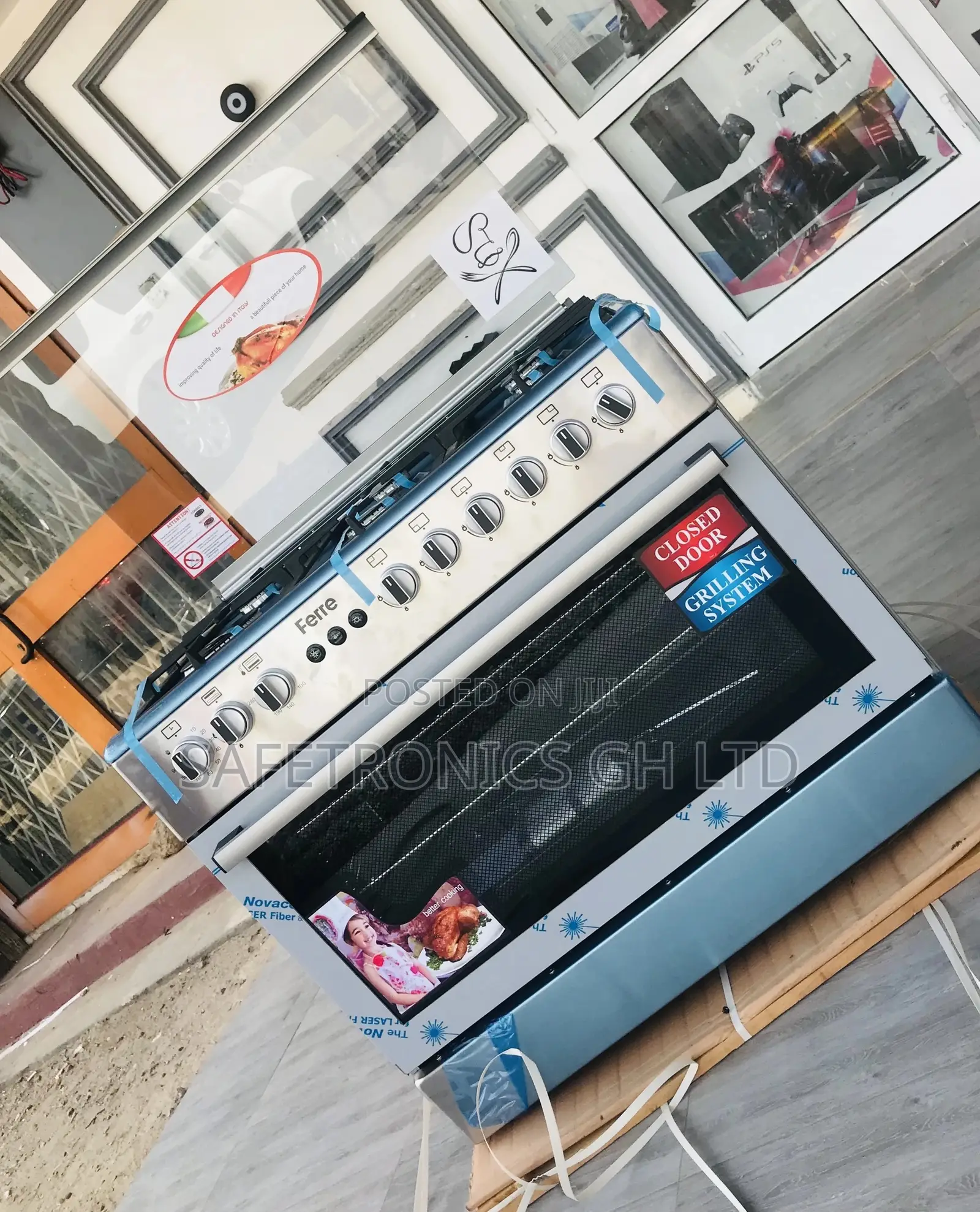 1 Electric 4 Gas Cooker Oven With Grill Ferre 60x60 Grill
