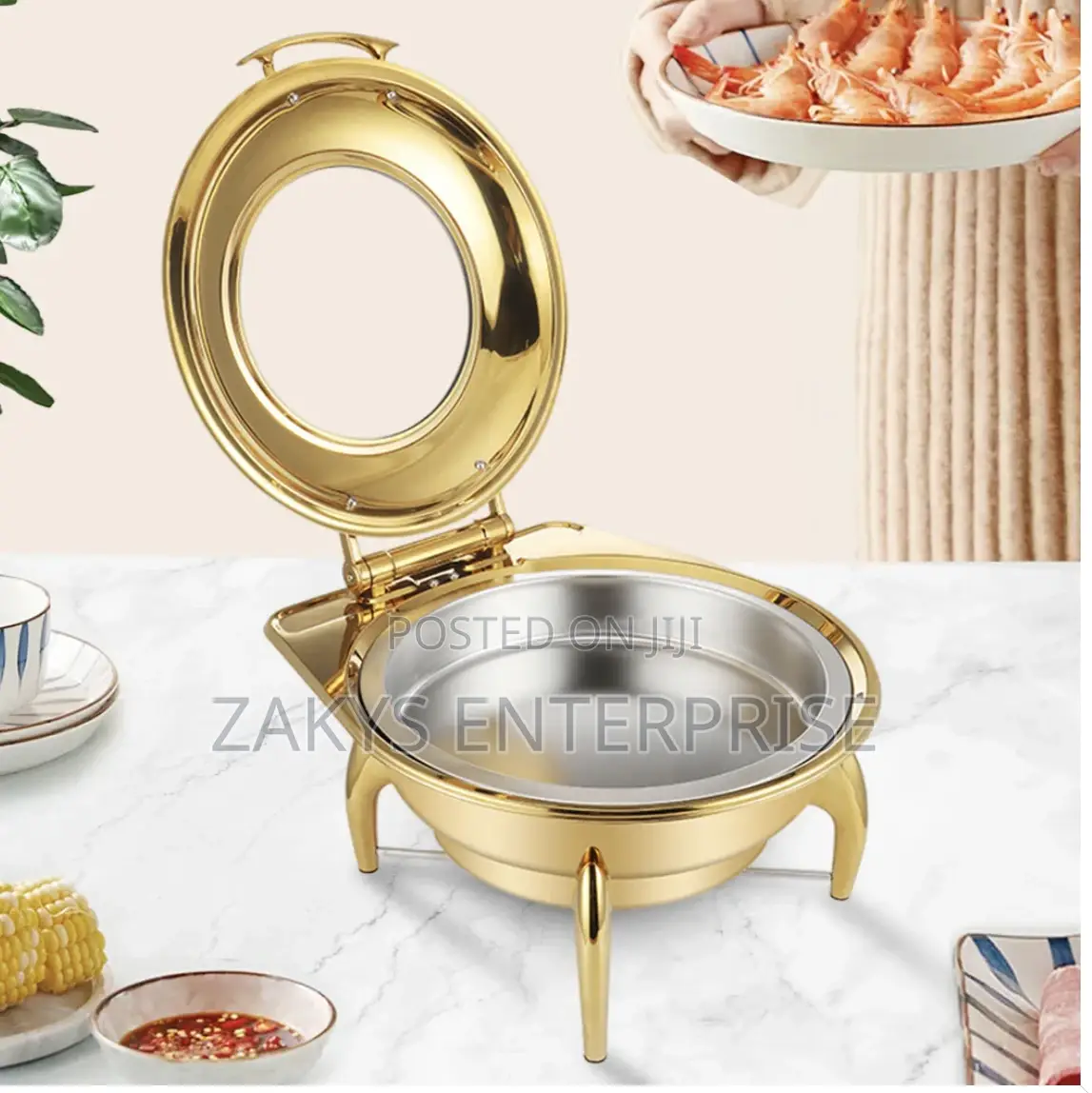 Luxury Golden Stainless Chaffing Dish