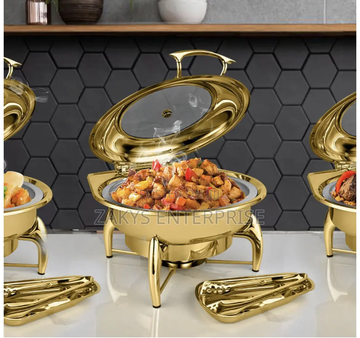 Luxury Golden Stainless Chaffing Dish