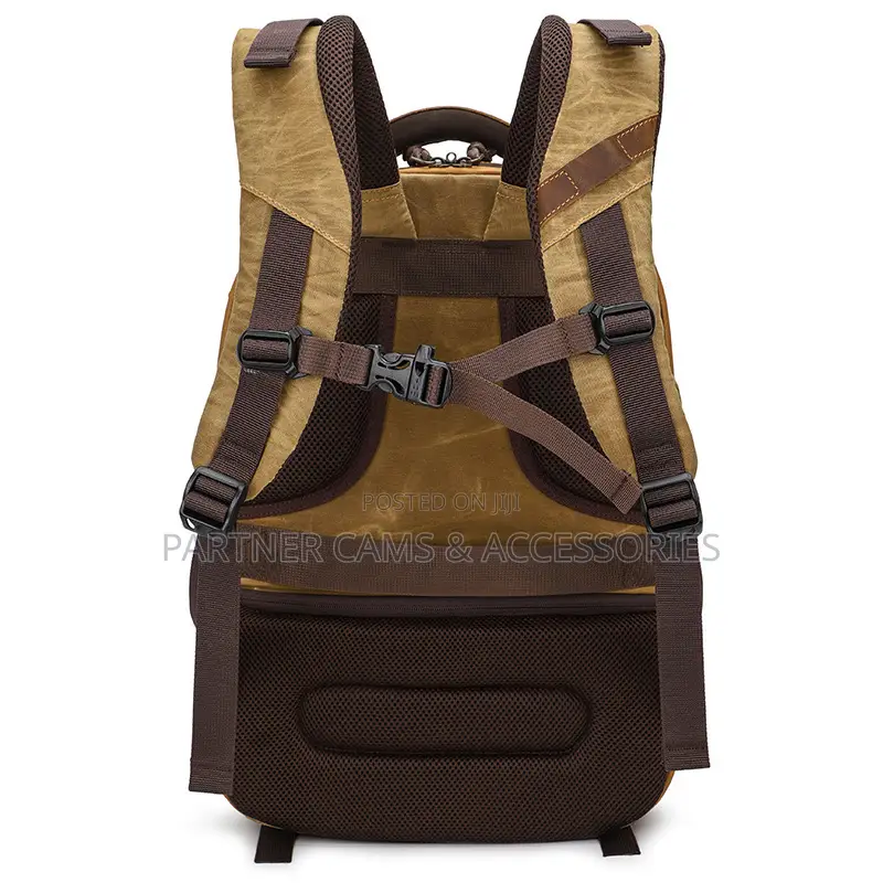 Canvas Leather Camera Backpack