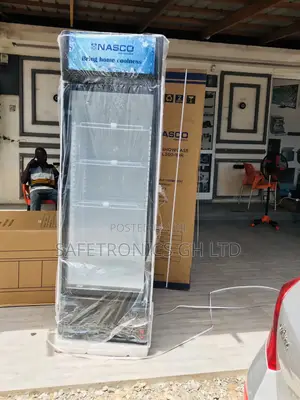 Display Singledoor Nasco Glass Nasfl400-1dr White Fridge