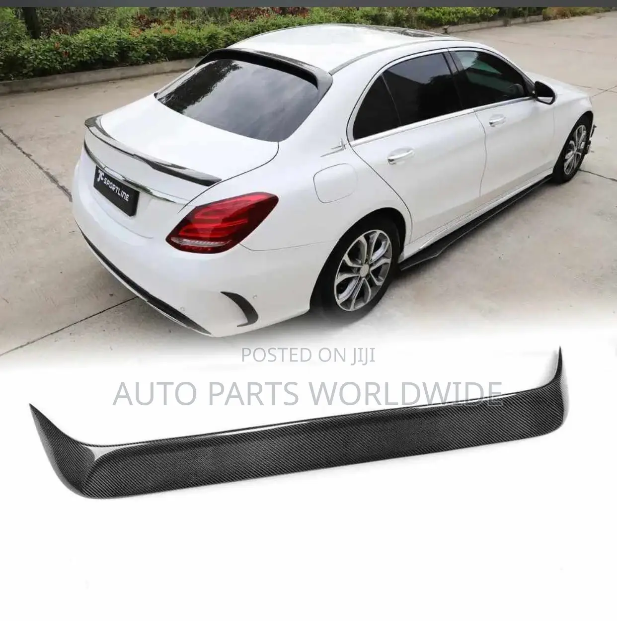 W205 C Class Back Rear Spoiler Carbon