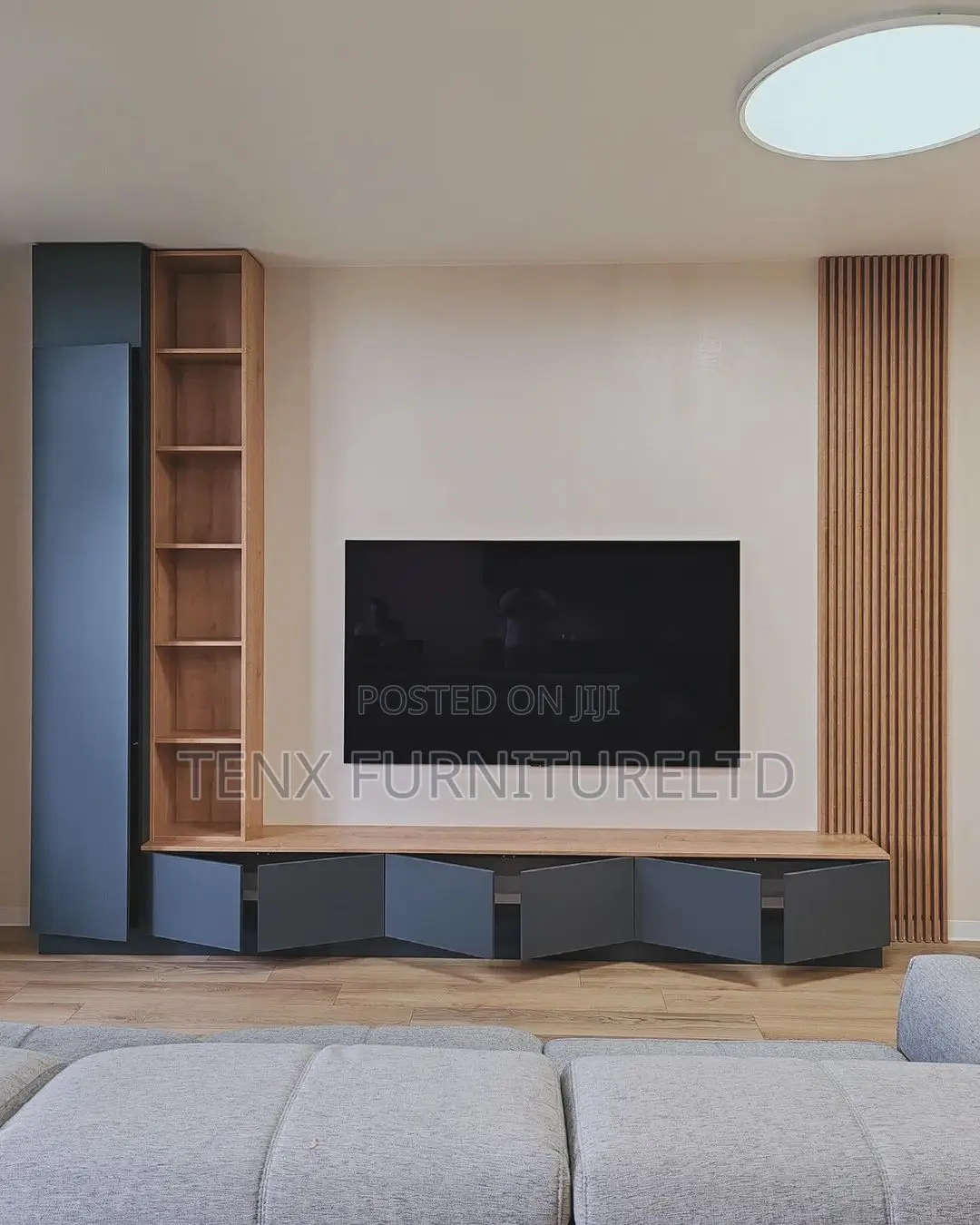 Tv Unit With Open / Close Shelves