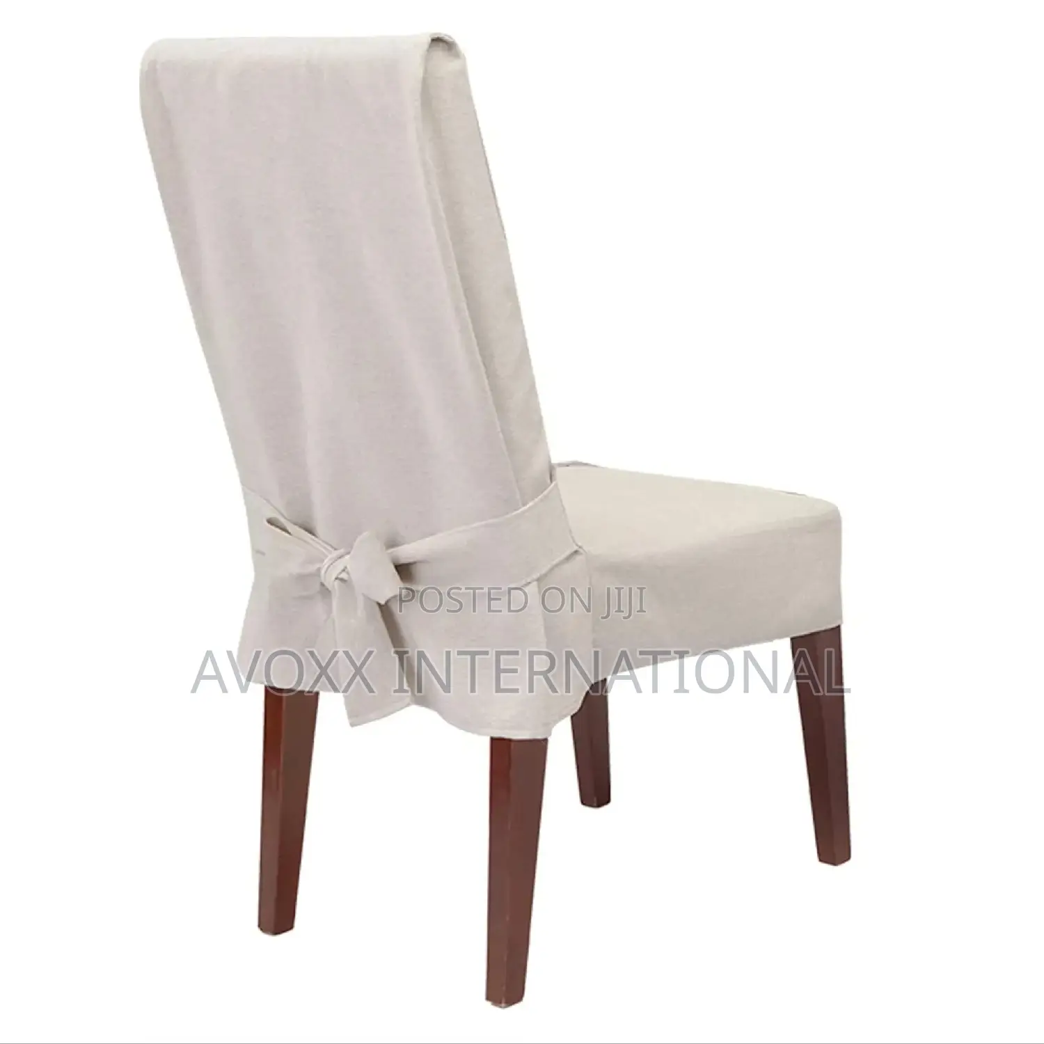 Farmhouse Basketweave Dining Room Chair Slipcover Oatmeal