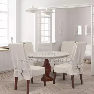 Farmhouse Basketweave Dining Room Chair Slipcover Oatmeal