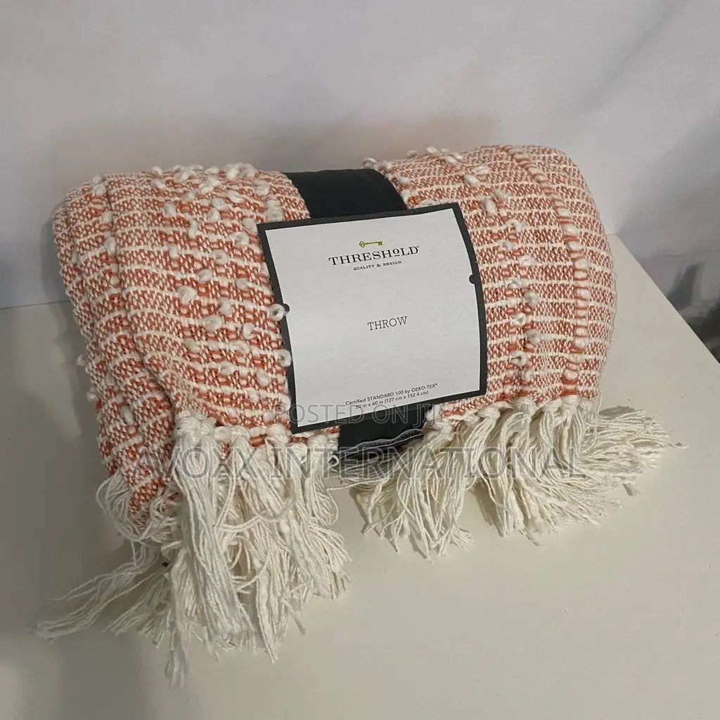 Threshold Textural Woven Striped Throw Blanket