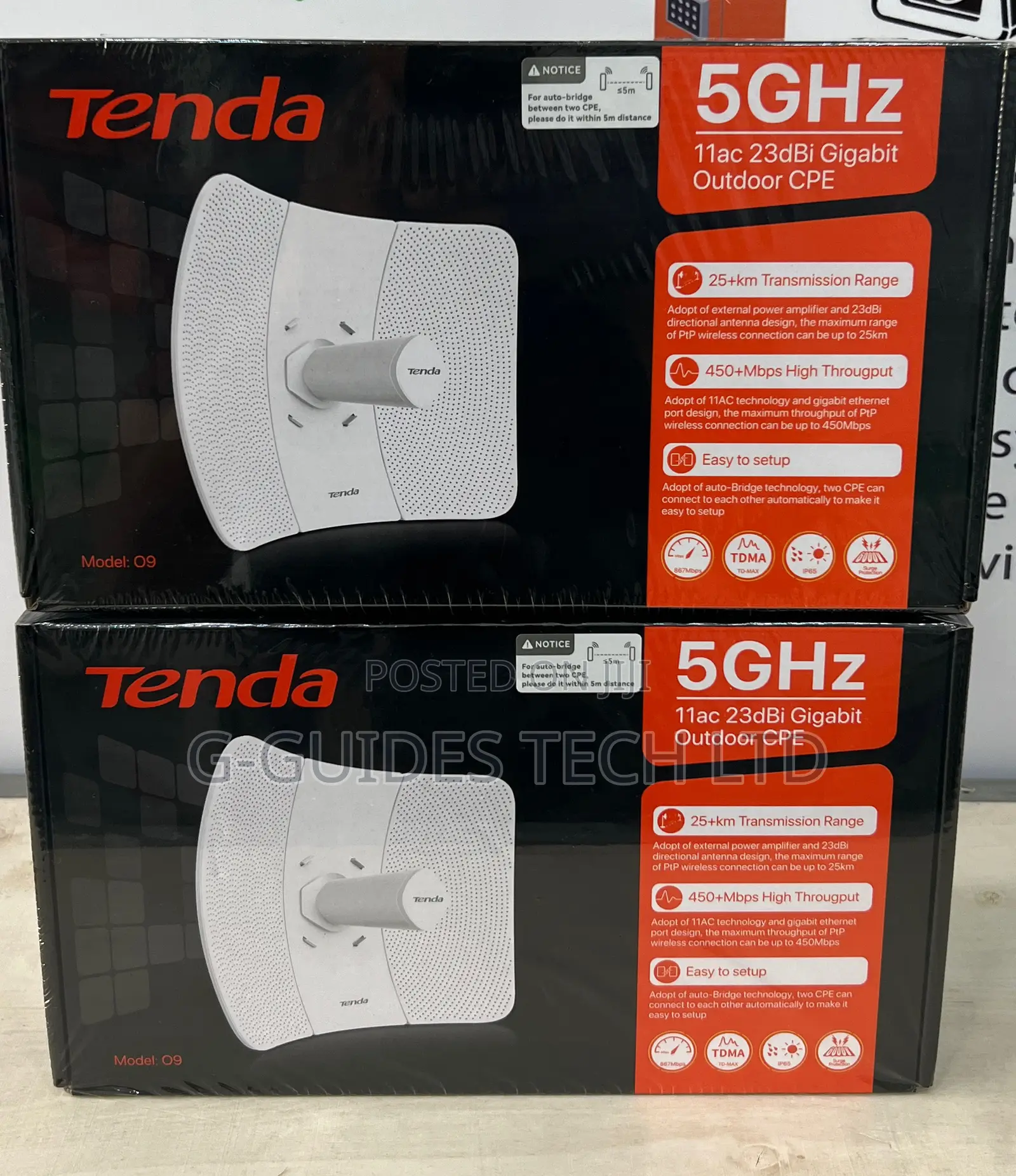 TENDA 5ghz 11ac 23dbi Gigabit Outdoor CPE