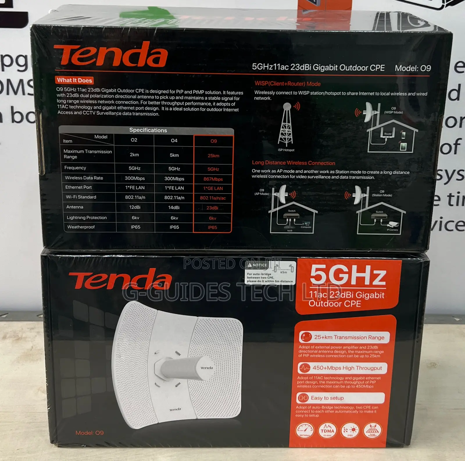 TENDA 5ghz 11ac 23dbi Gigabit Outdoor CPE