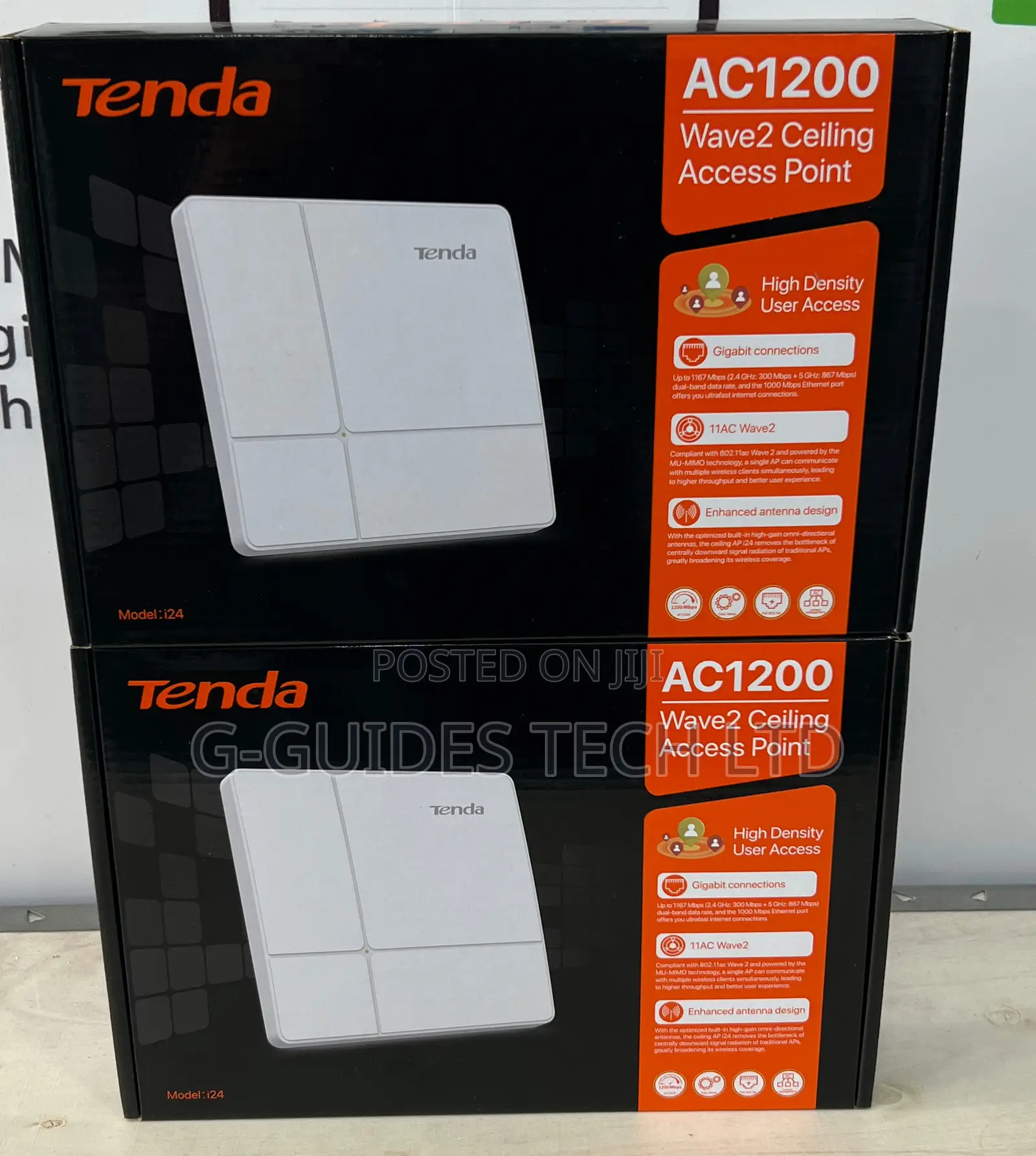 Tenda AC1200 Wave2 Ceiling Gigabit Access Point (I24)