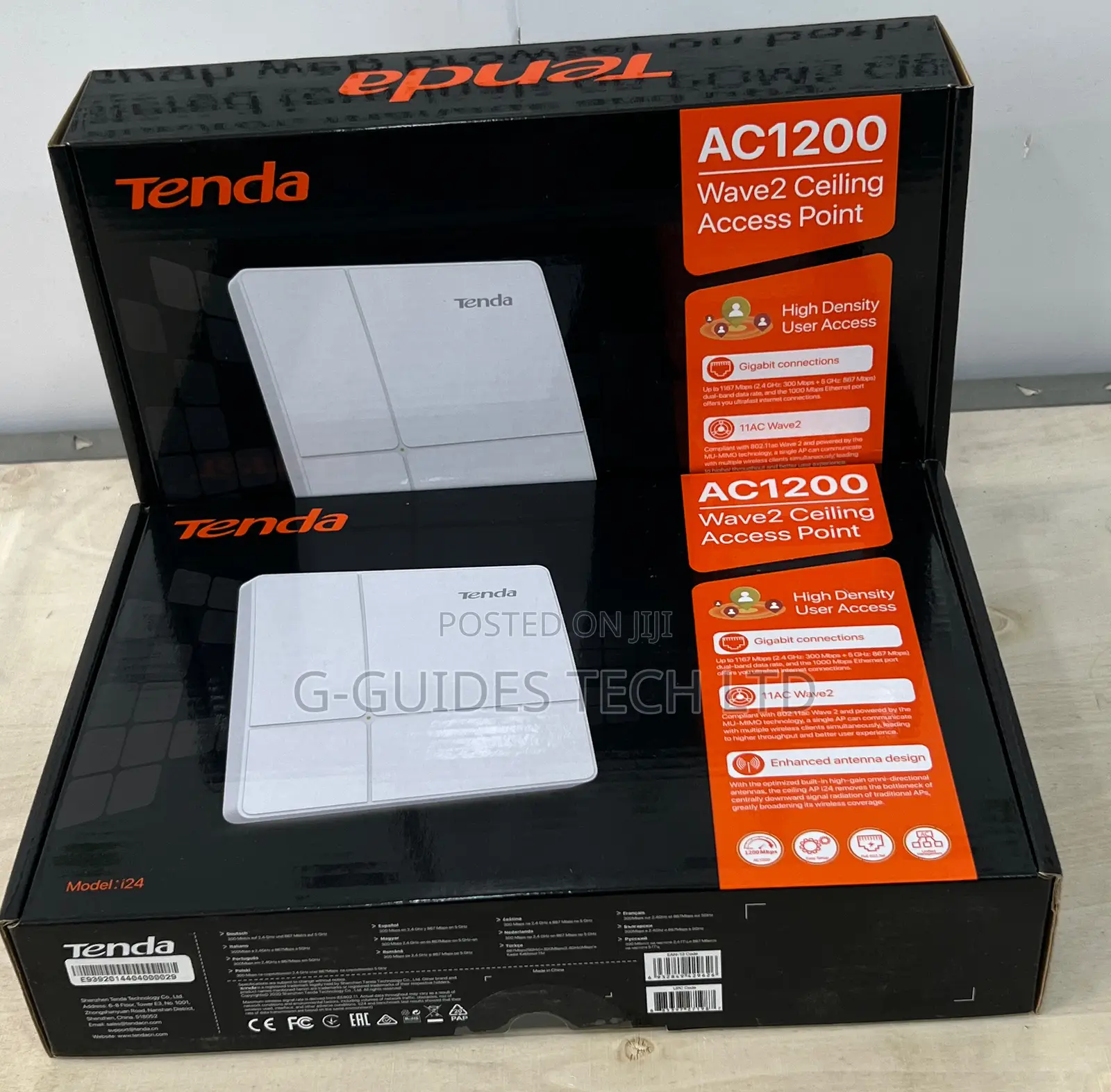 Tenda AC1200 Wave2 Ceiling Gigabit Access Point (I24)
