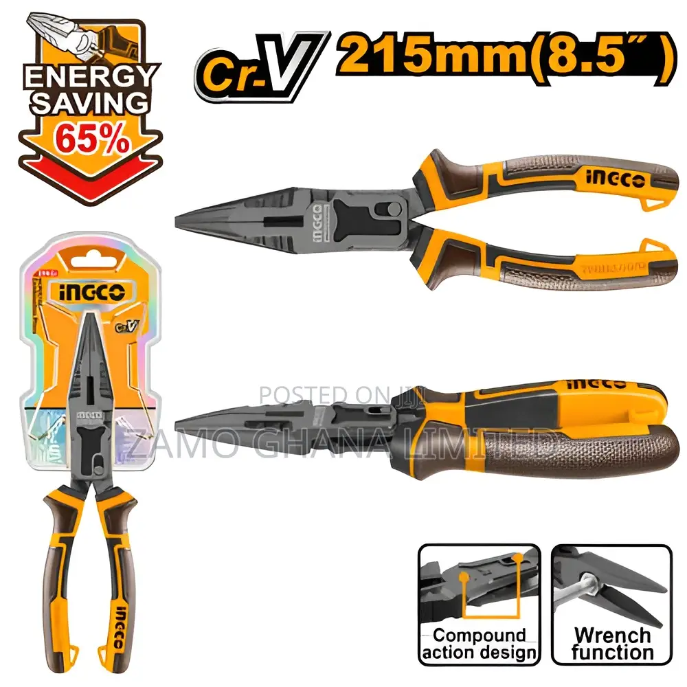 Compound Action Long Nose Pliers - Hclnp58200