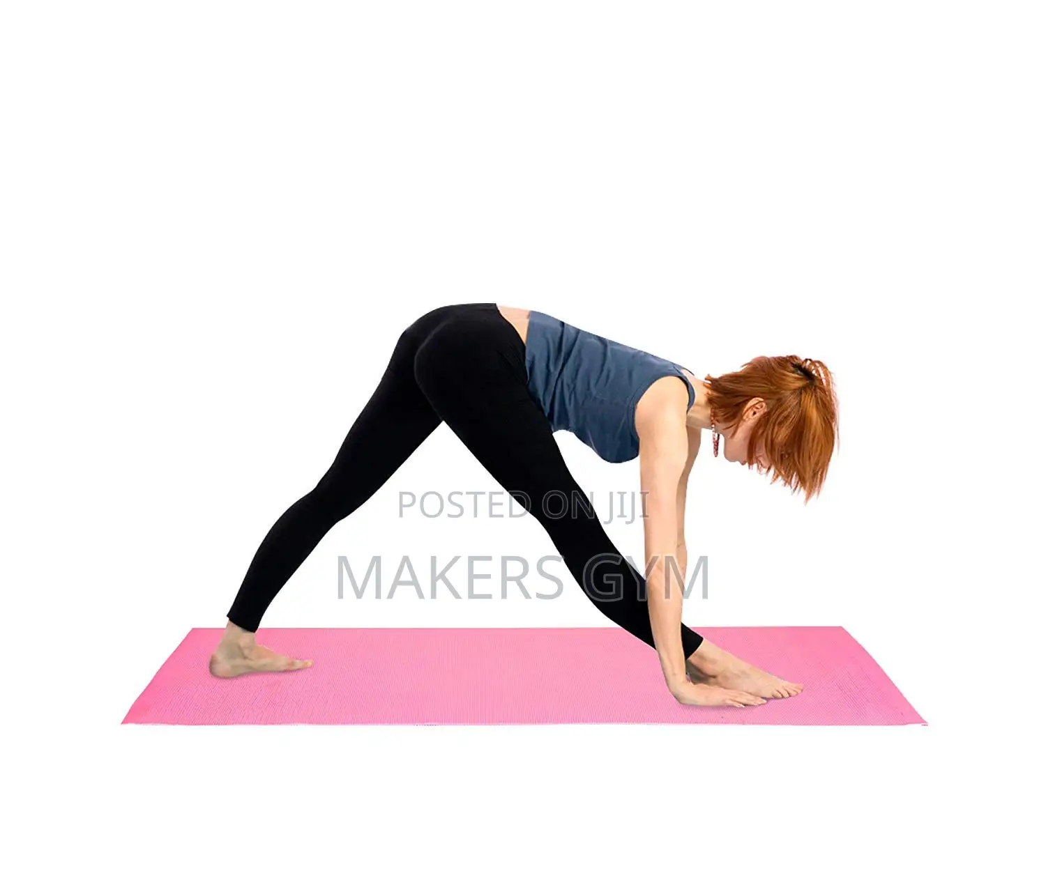 Yoga Mat for Men Women (Pink, 9mm)