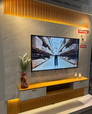 Tv Unit With SUSPENDED CONSOLES and Back Panel