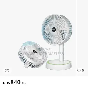 Deskstop Rechargeable Fan and USB Charging With Light