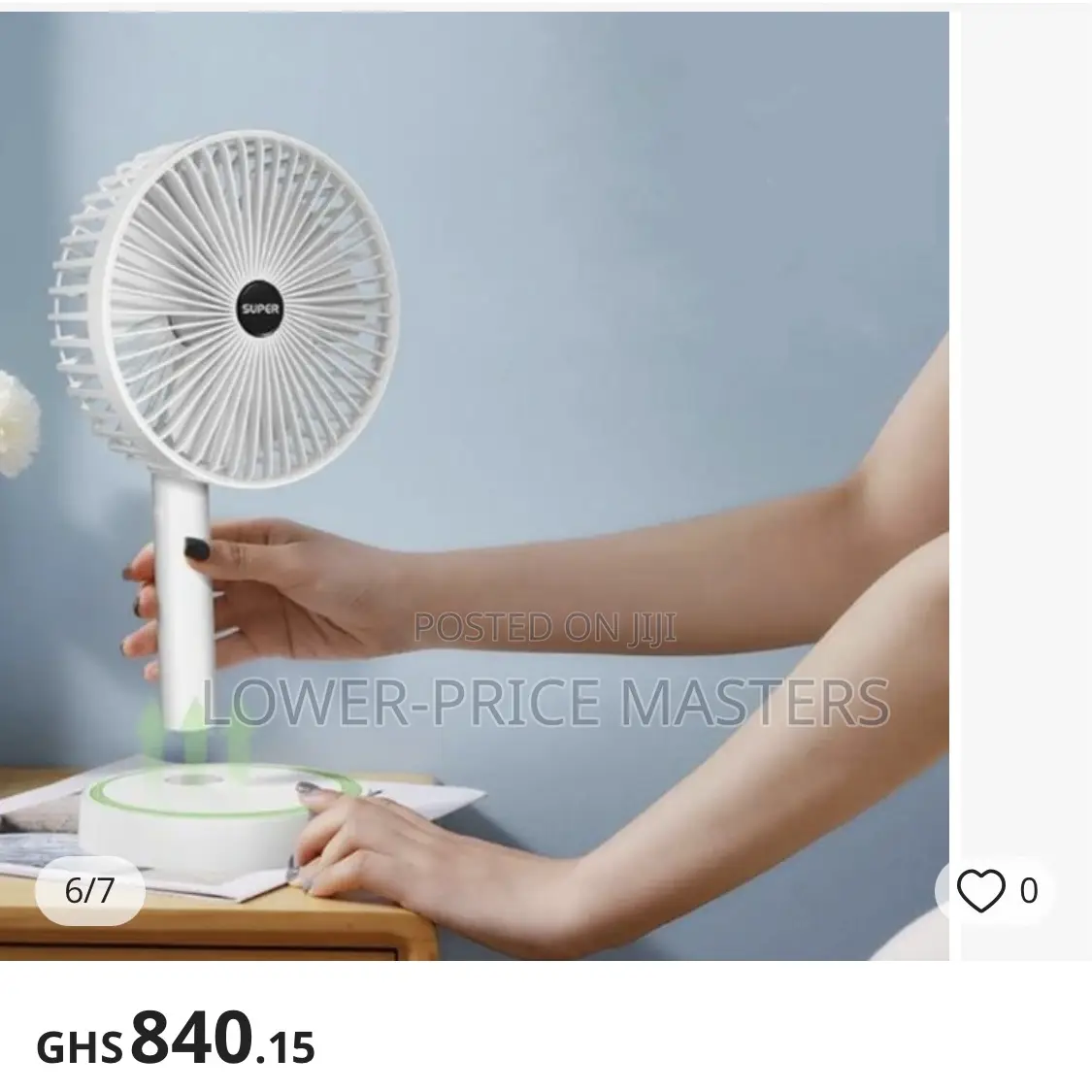 Deskstop Rechargeable Fan and USB Charging With Light
