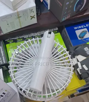 Deskstop Rechargeable Fan and USB Charging With Light