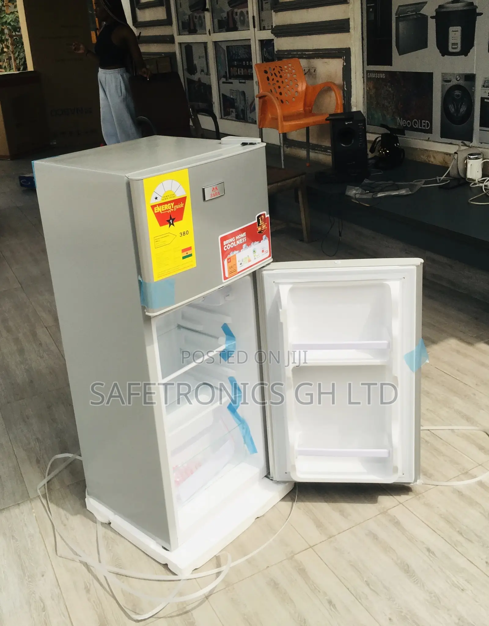 Durable Zara-14tm Gray Topfreezer Doubledoor Fridge