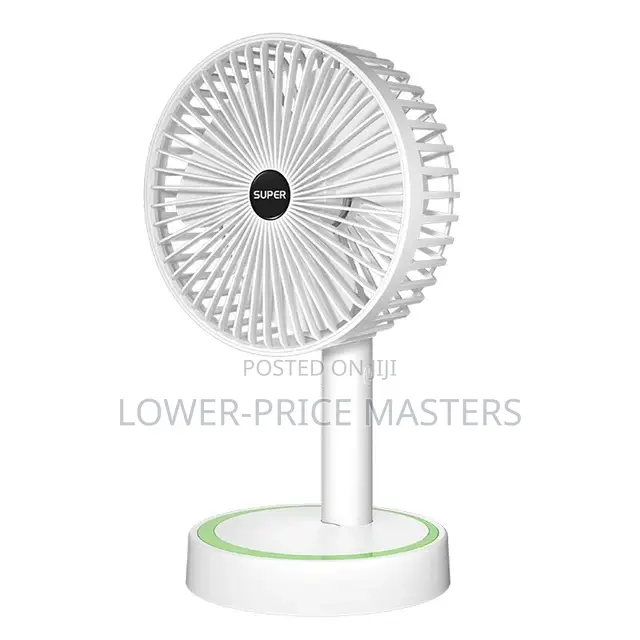 Deskstop Rechargeable Fan and USB Charging With Light