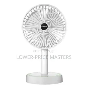 Deskstop Rechargeable Fan and USB Charging With Light