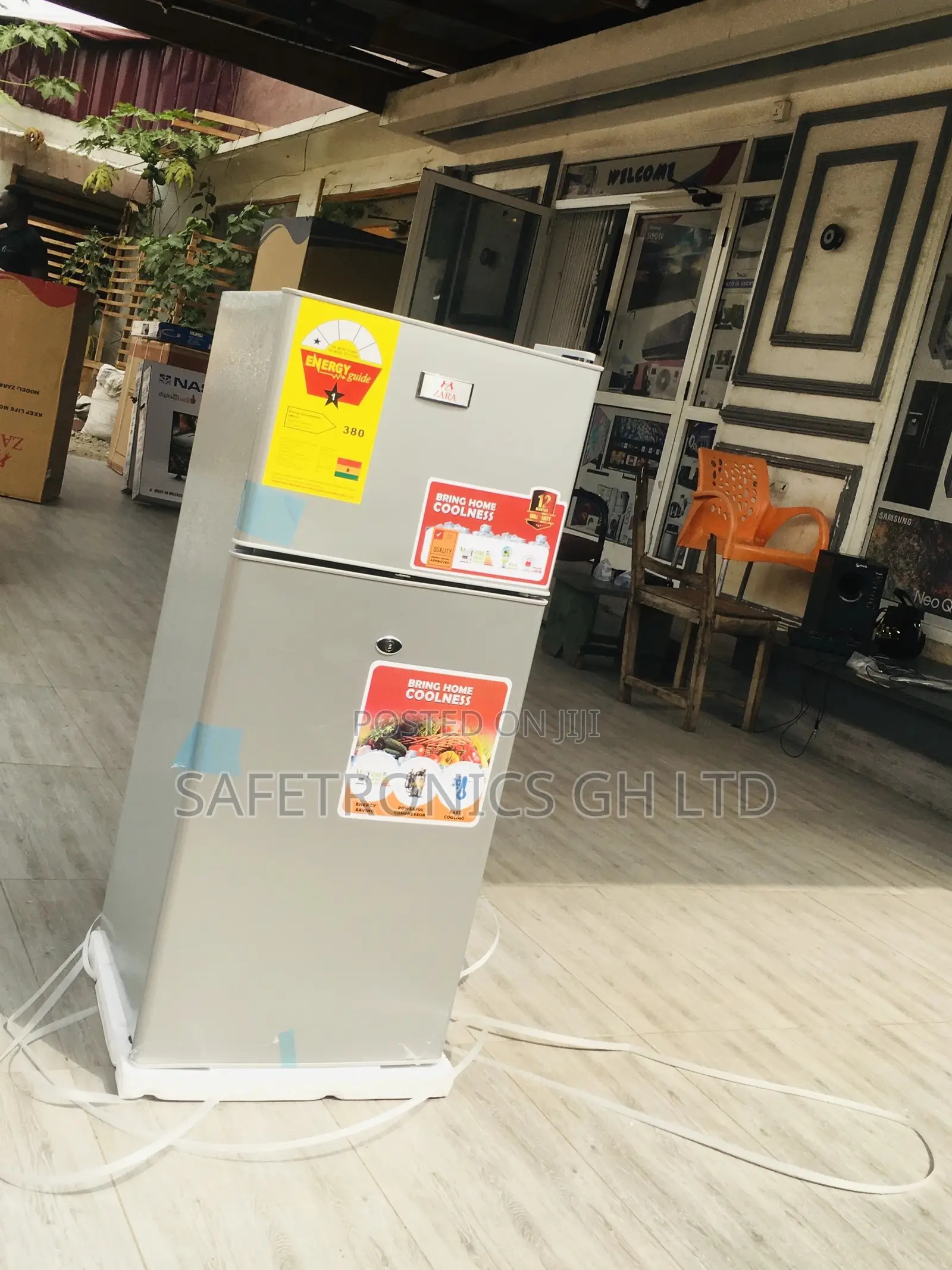Electric Gray Doubledoor Zara-14tm Topfreezer Fridge