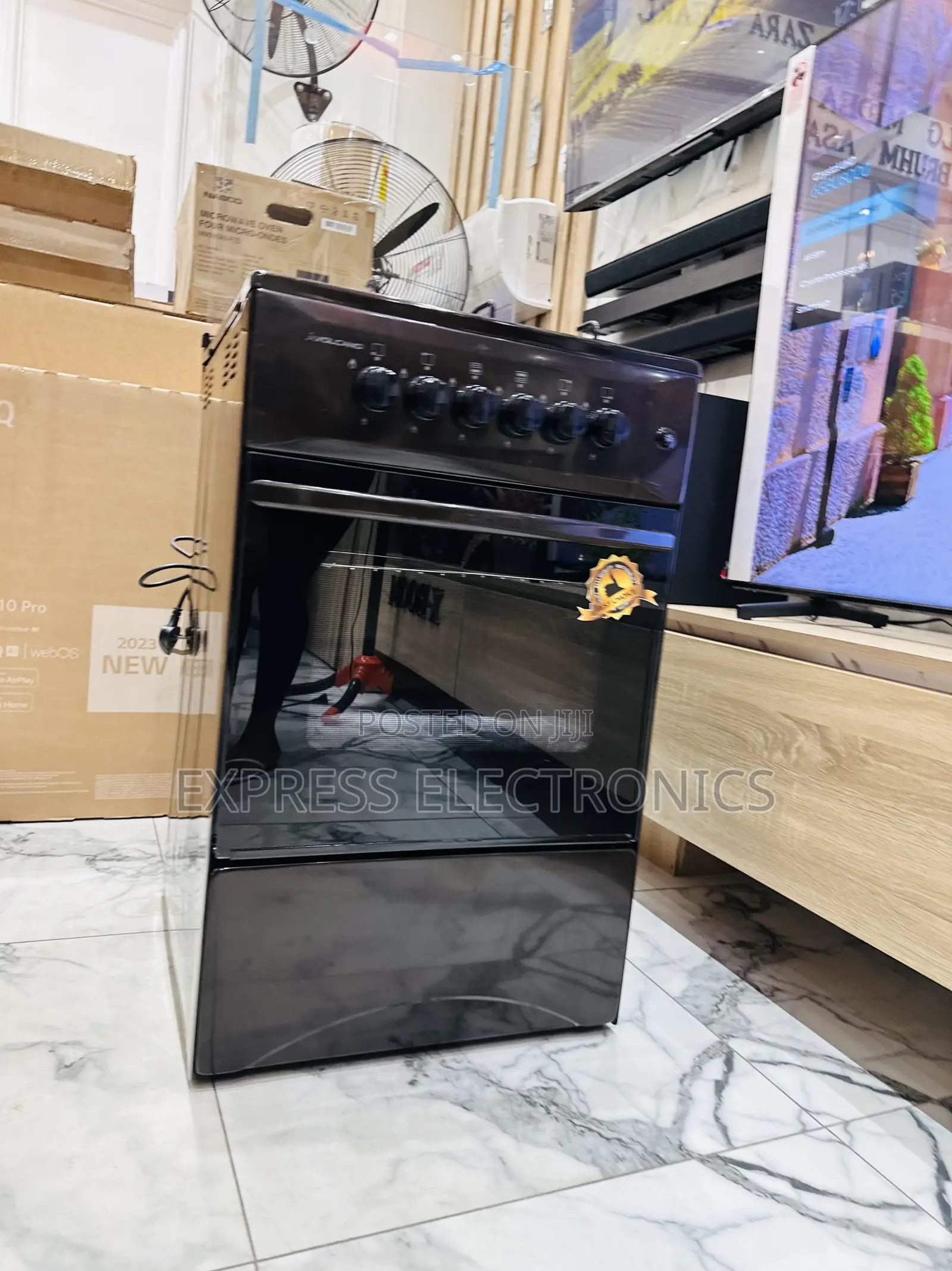 Unique Sleek Brown Gas Cooker Oven Grill 4burner