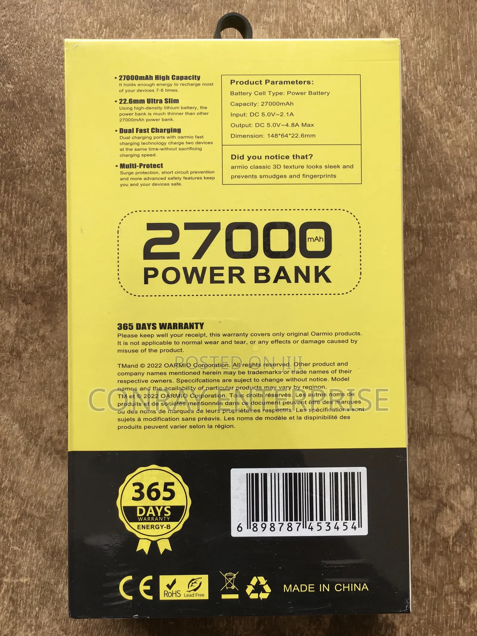 Demaco Power Bank 27000mah.