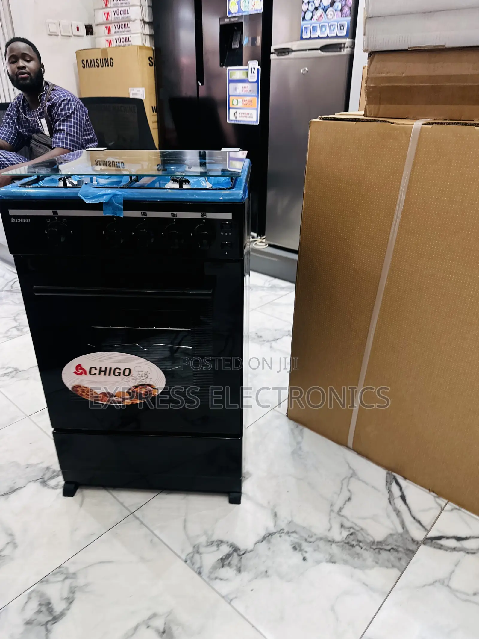 Geab a Deal on Chigo 4burner Gas Cooker Oven Grill