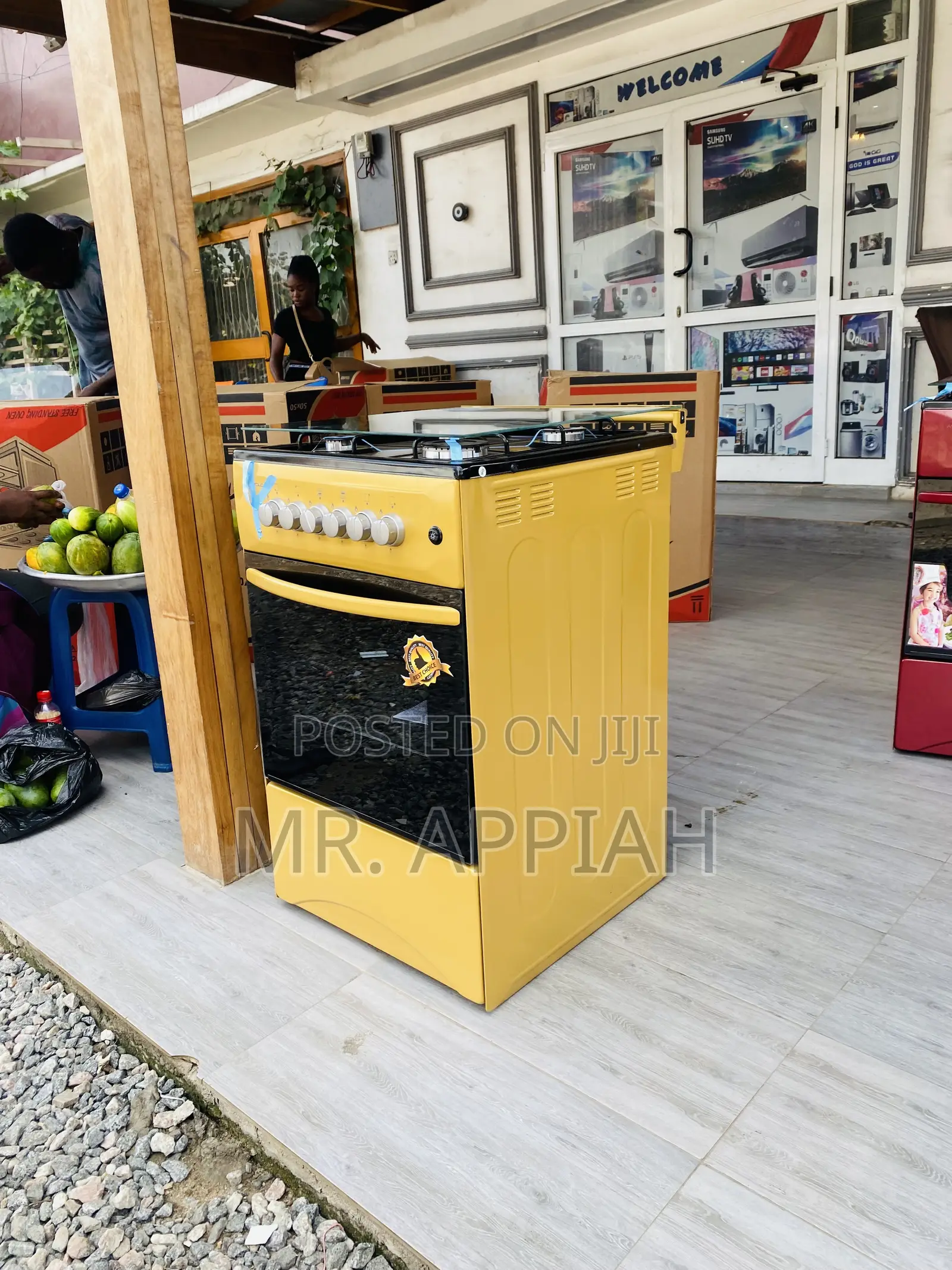Fabulous Volcano 50x50 4 Gas Burner With Oven(Yellow)