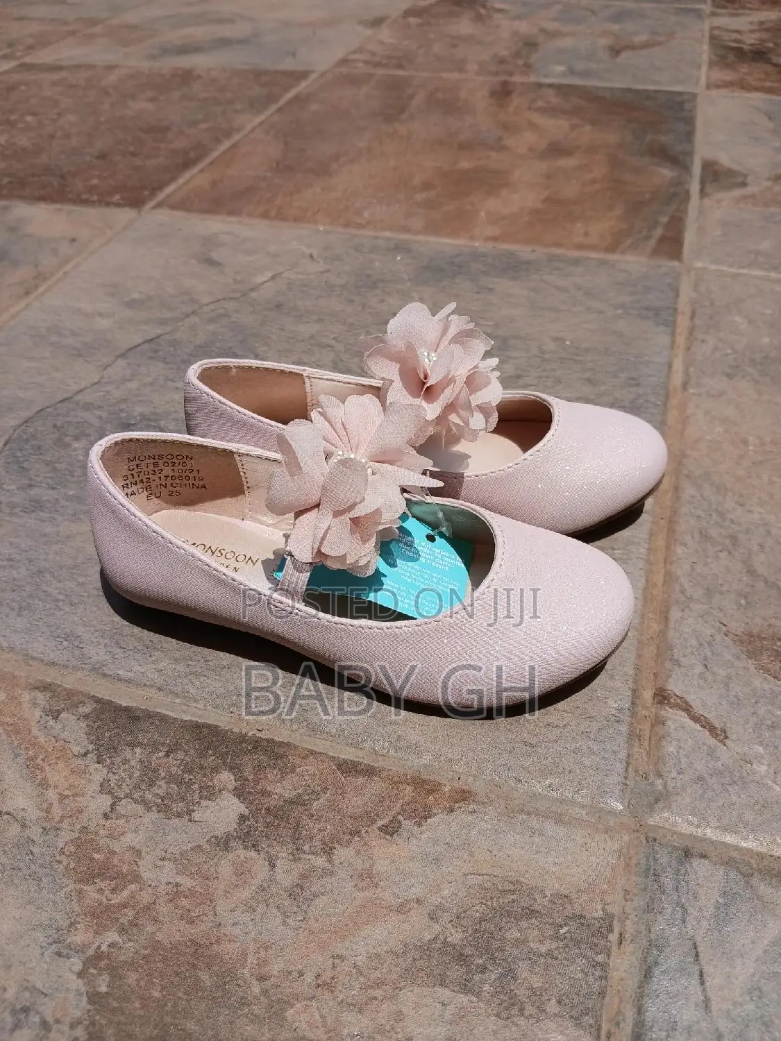 Moonsoon Children Pink Ballet Shoe With A Bow For Kids