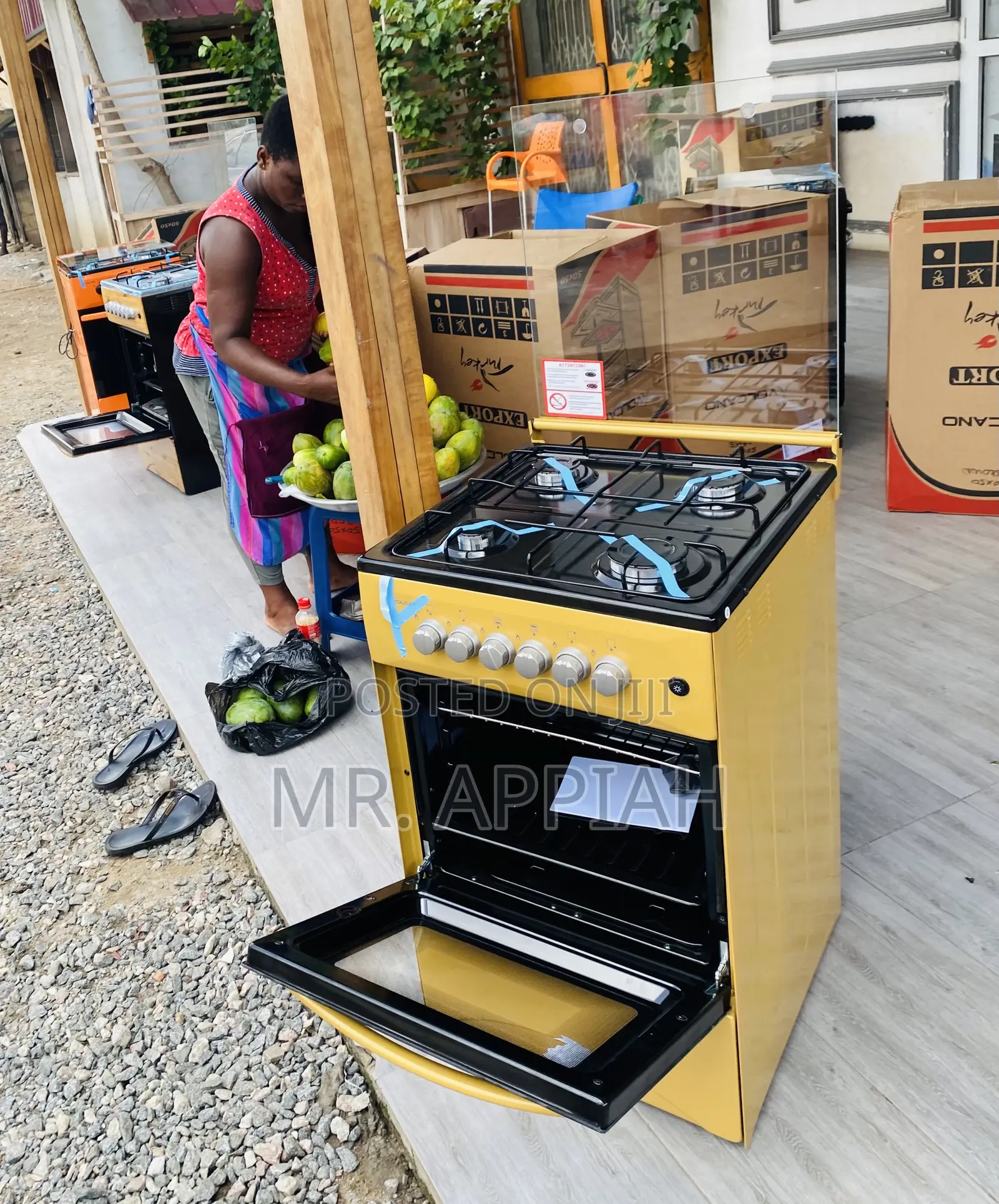Shop Affordable Volcano 50x50 4gas Burner With Oven(Yellow)