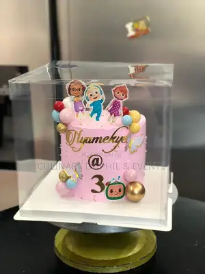 Pink Cocomelon Theme Cake