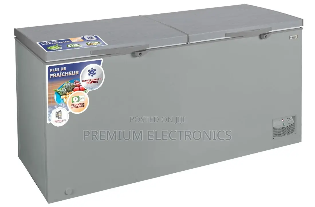 Nasco 800ltrs Double Door Chest Freezer Silver Nas-1200fl-Dd