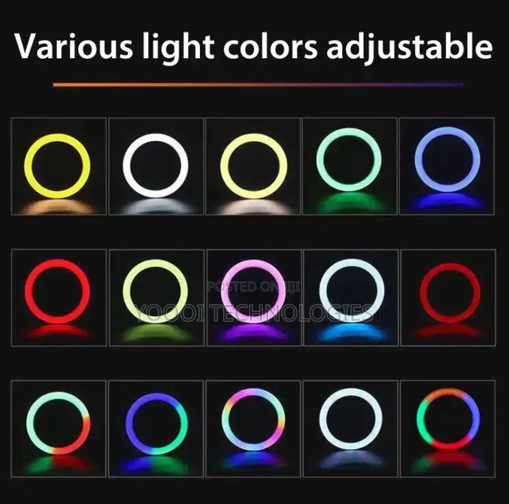 18” Colorful RGB Ring Light With Stand