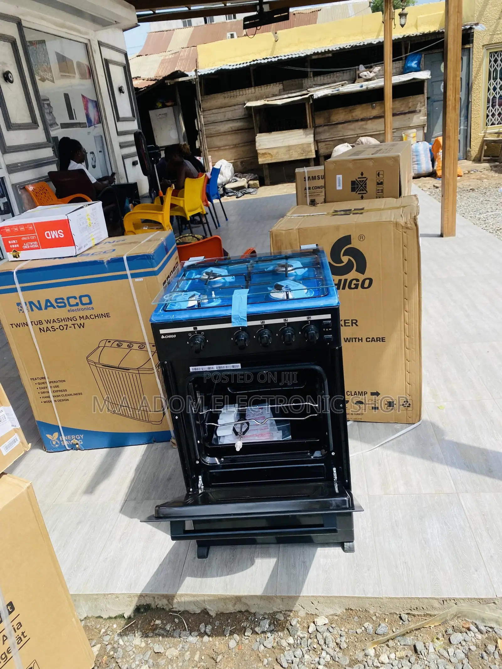 Unique Design Chigo 50x50 4 Gas Burner With Oven and Grill.