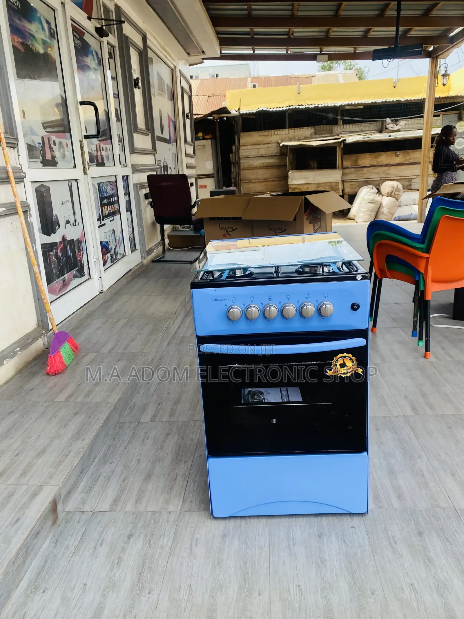 Affordable Volcano 50x50 Oven and Grill 4 Gas Burner(Blue).