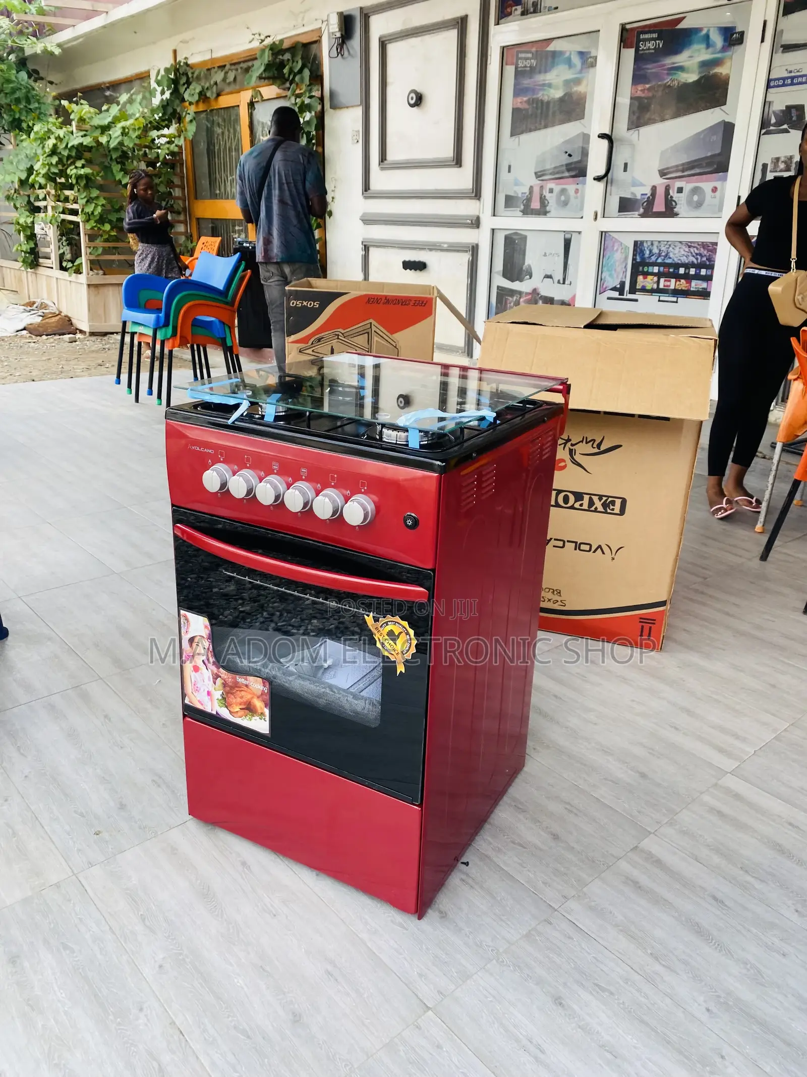 Purchase Affordable Volcano 50x50 4gas Burner With Oven(Red)