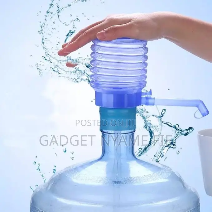 Manual Hand Press Water Dispenser Pump - Blue