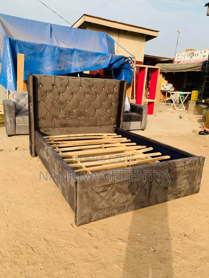 Fabric Double Bed Frame