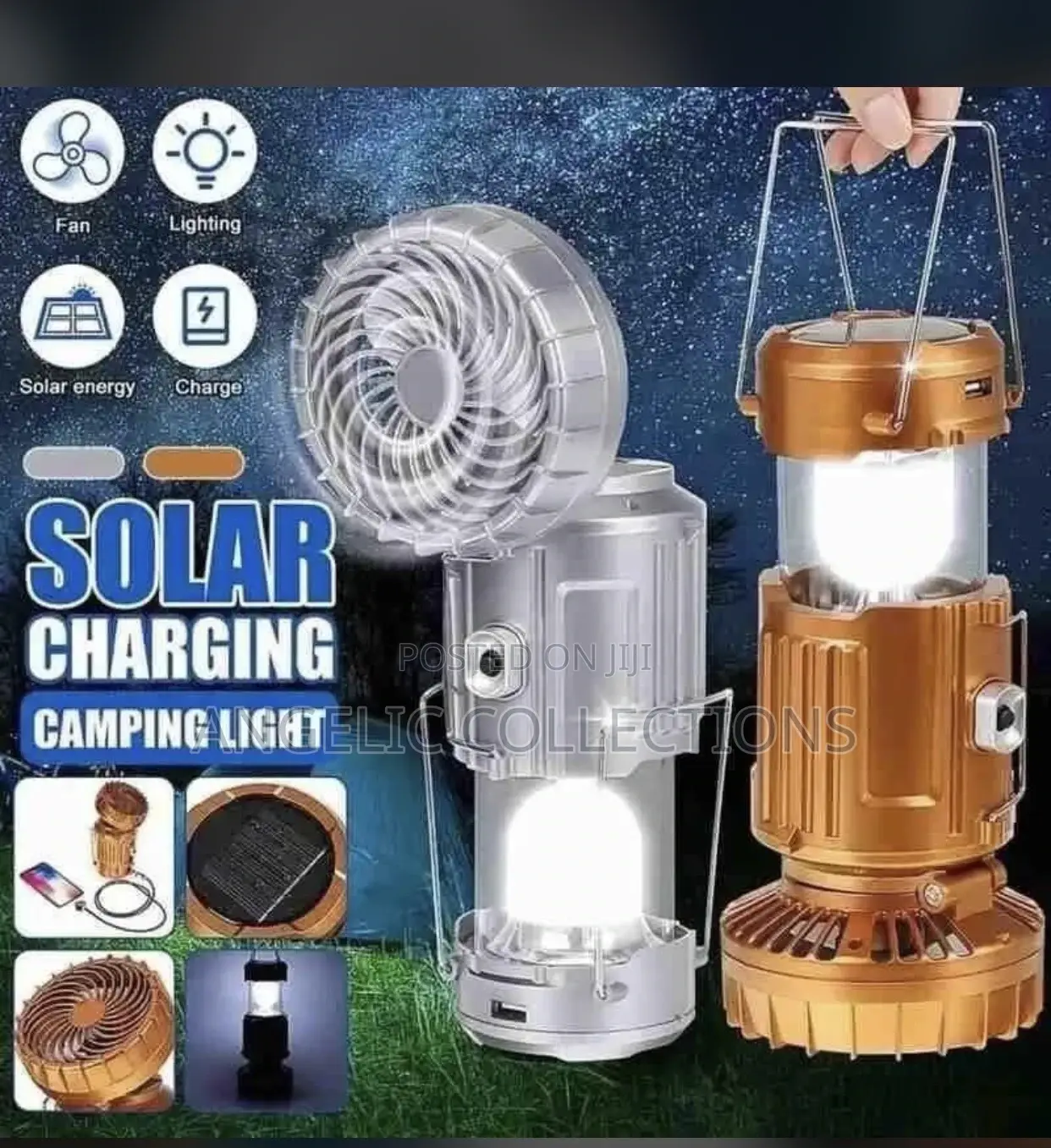 Camping Solar Light With Fan