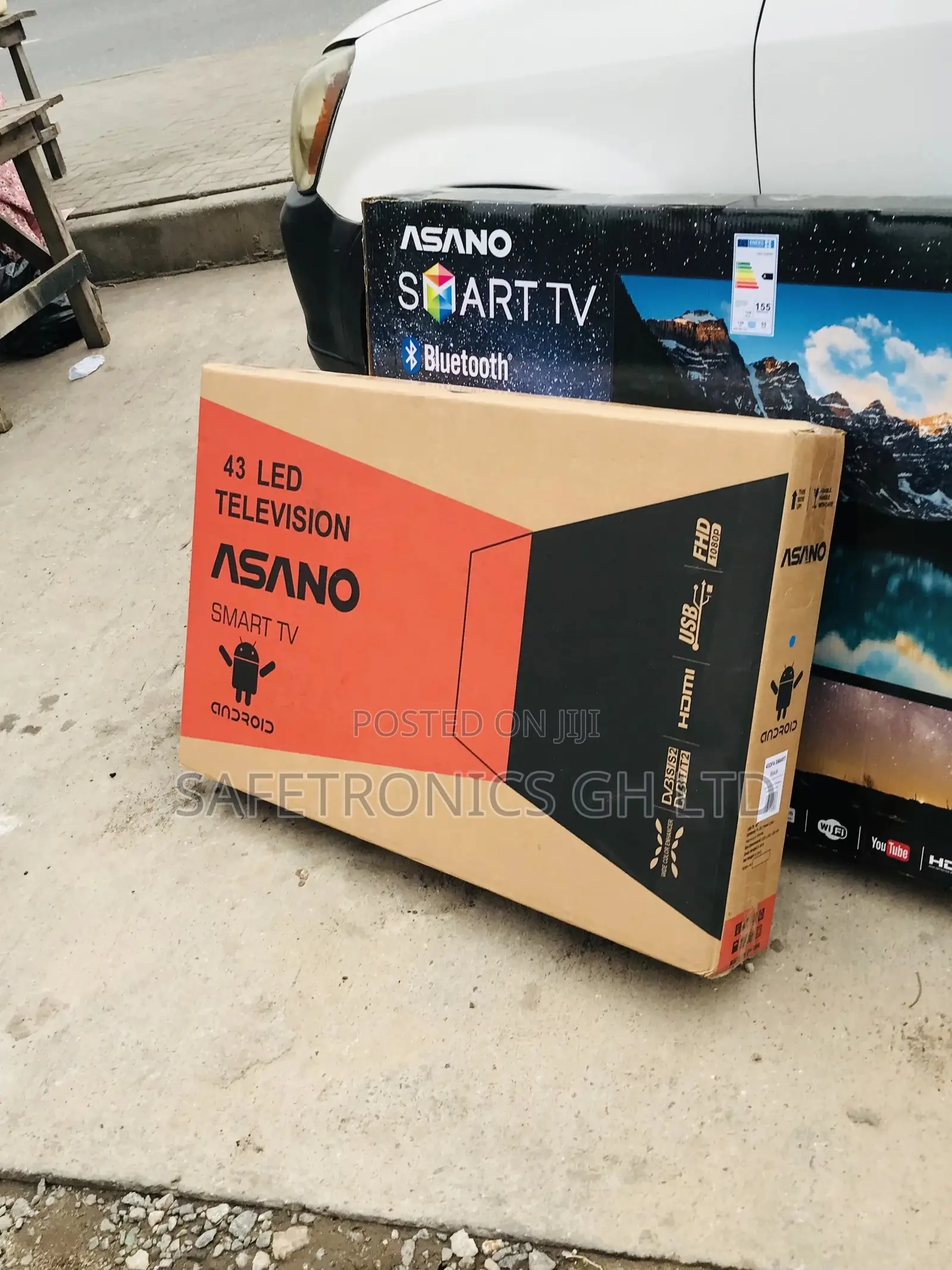 Digital Satellite Asano 43 Inches Glossy Led Black Tv