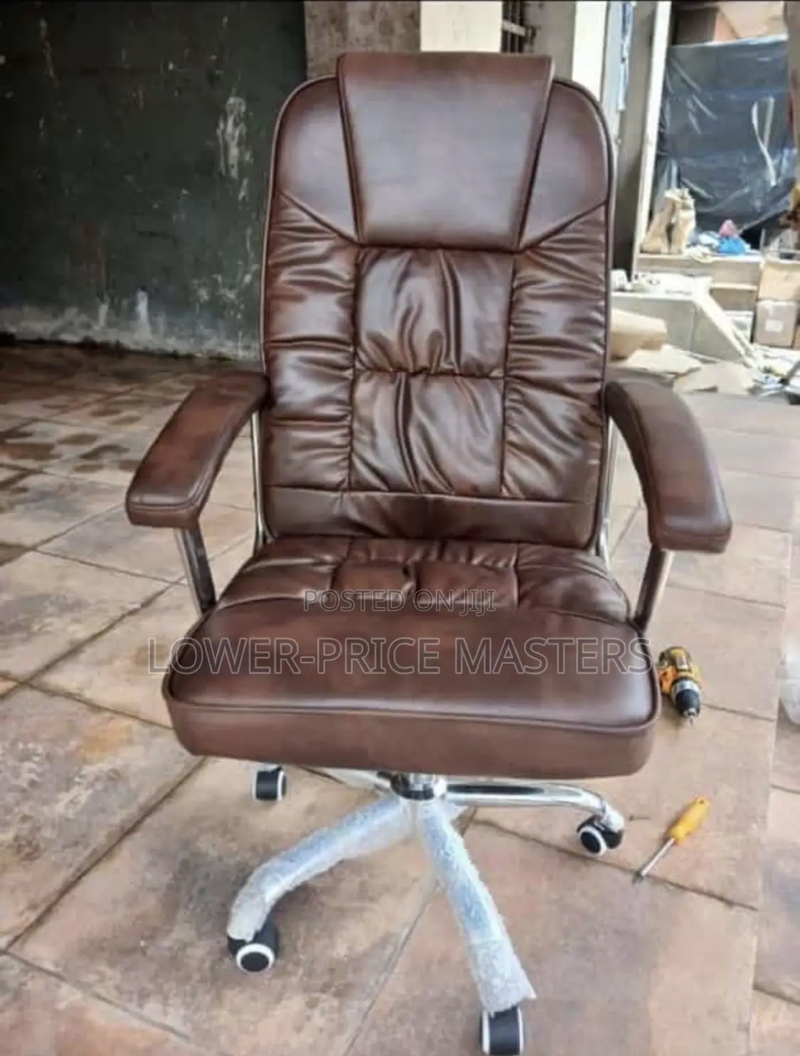Heavy Leather Adjustable Office Swivel Chair