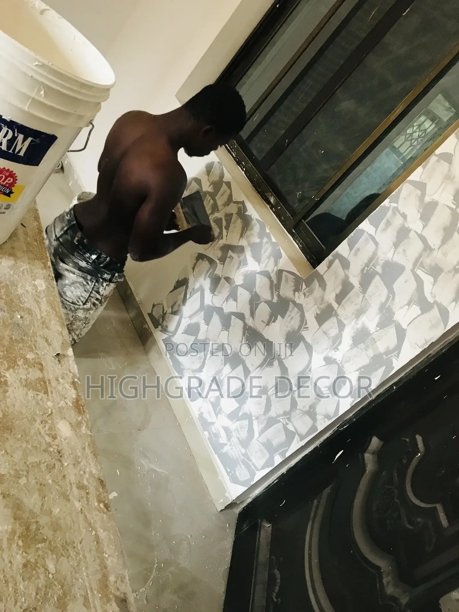 Painting,Waterproof Graffiato Design Work,Pop Skimming